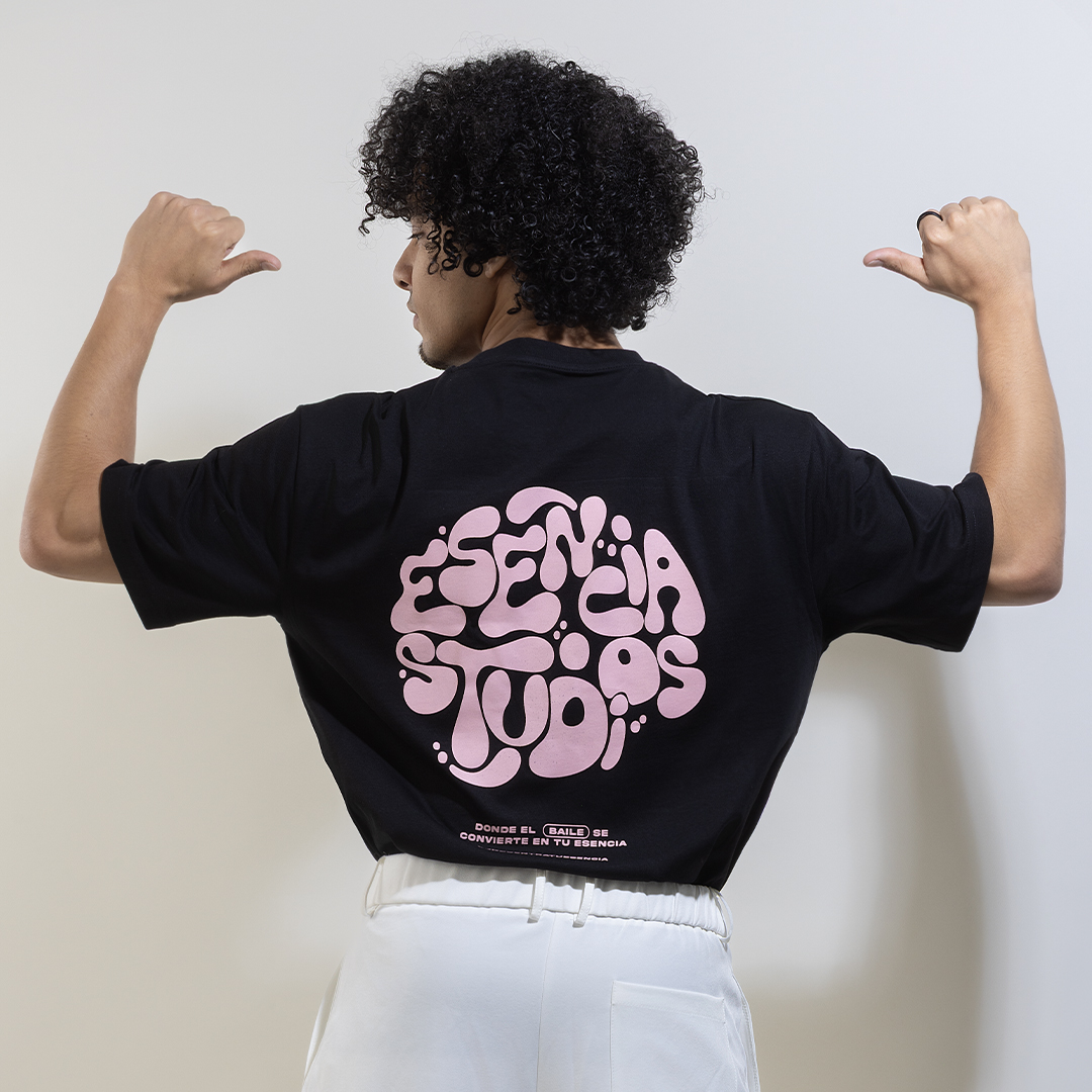 Camiseta Hombre Oversize Negra